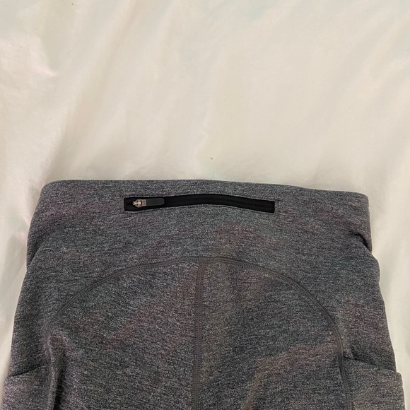 Grey Cropped Lululemon Leggings w/ Pocket - Picture 6 of 7